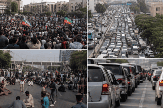 PTI rally brings traffic to a standstill near Karachi Press Club