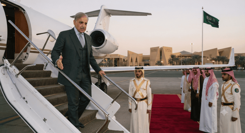 PM Shehbaz lands in Riyadh for high-level investment talks