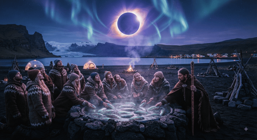 At Iceland’s eclipse festival, prayers for sea cucumbers and ‘generosity from the sky’