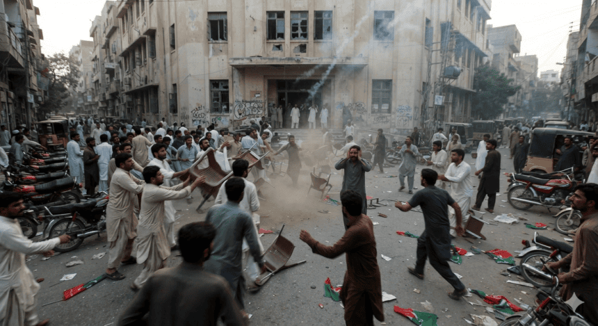 Chaos at MQM-P Office: Factional Tensions Boil Over in Karachi