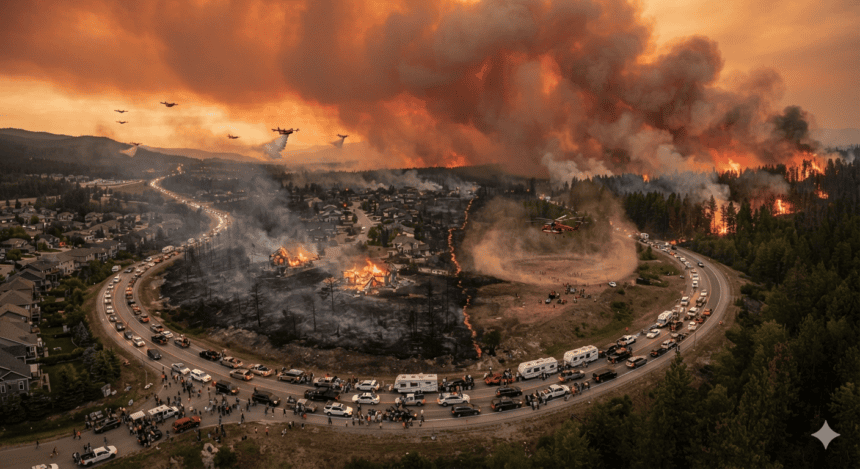 Jasper wildfire doubles in size as thousands flee mountain town