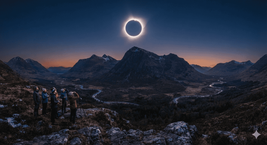 Partial solar eclipse to graze Scotland’s northern horizon this March