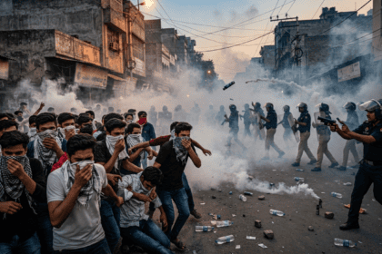 Police Fire Tear Gas to Disperse Protesting Youth in Northern India