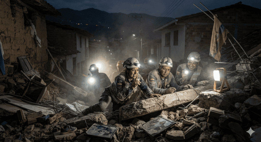 Night of Terror: Rescuers Scramble Through Rubble After Colombia Quake