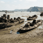 Low Danube waters reveal Nazi warships scuttled in 1944