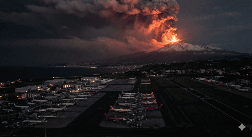 Catania Airport Suspends Operations as Mount Etna Spews Ash