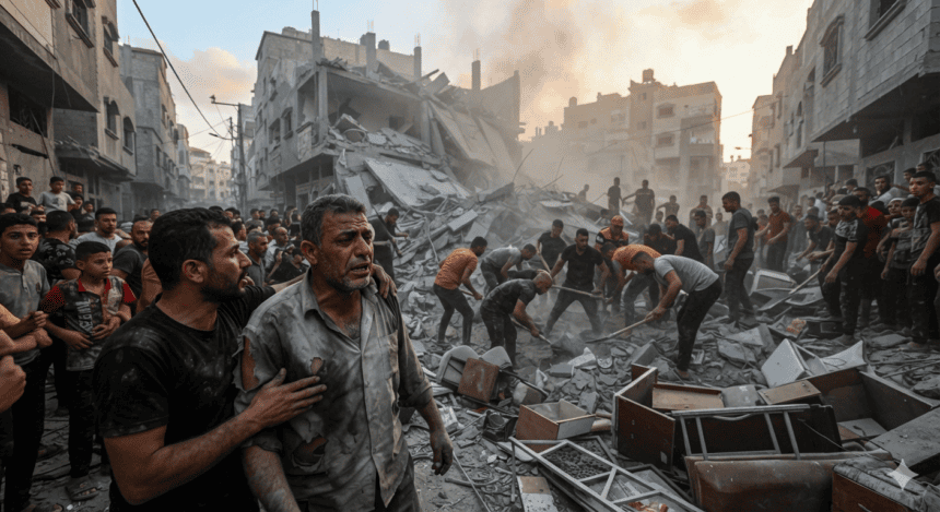 Israel strikes crowded Gaza markets, killing 10 as violence surges