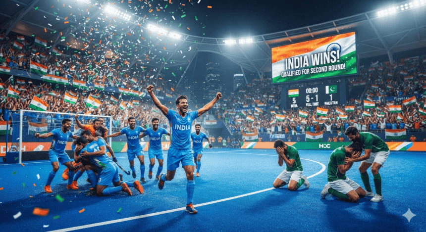 India routs Pakistan 4-1 to clinch World Cup second-round berth
