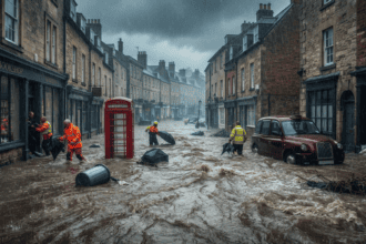 Heavy rain triggers flash flood alerts across southern England