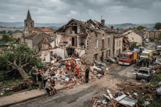 Tornado tears through French village, leaving dozens hurt and homes ravaged