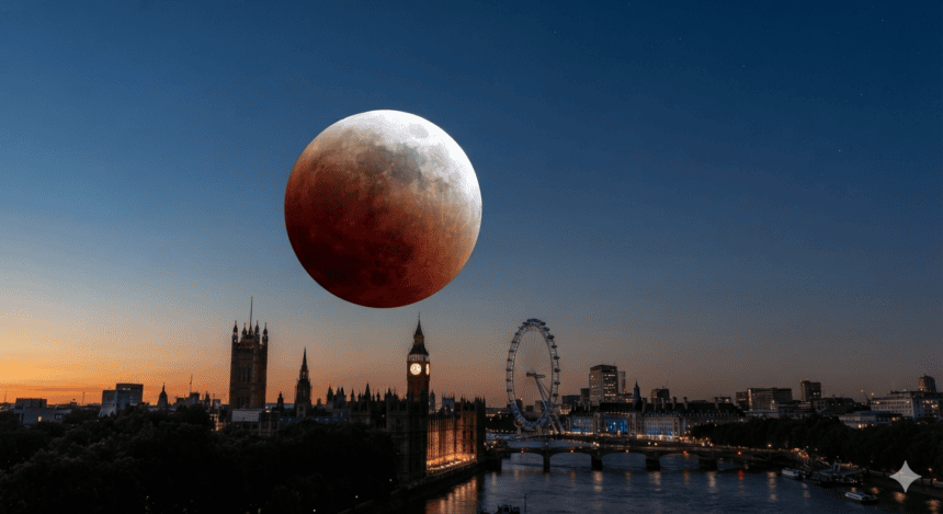 Partial lunar eclipse to turn moon red over UK skies tonight