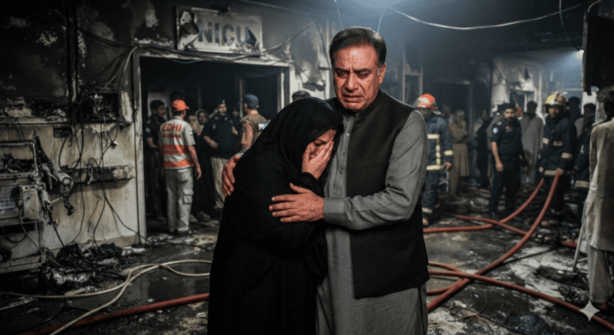 Fire at PIMS neonatal ward kills 14 infants; Mustafa Kamal demands probe