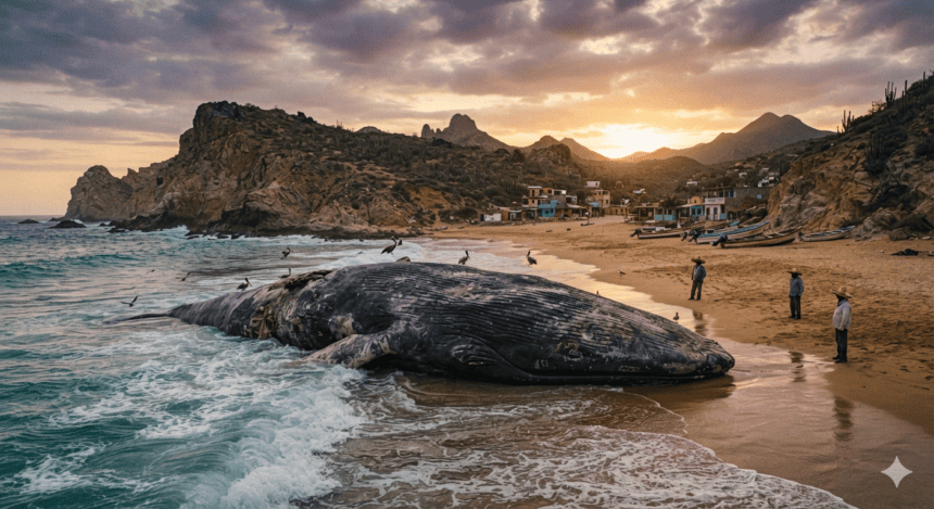 Massive Humpback Whale Carcass Washes Ashore on Mexican Beach
