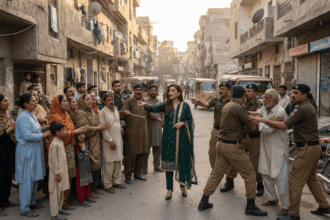 Karachi woman caught on video assaulting neighbors as police stand by