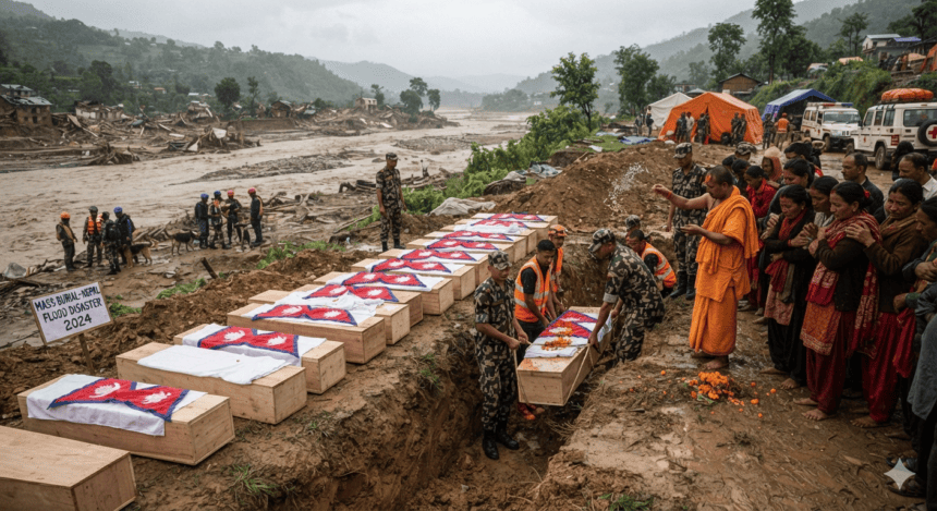 Nepal Turns to Mass Burials as Search for Flood Victims Stalls