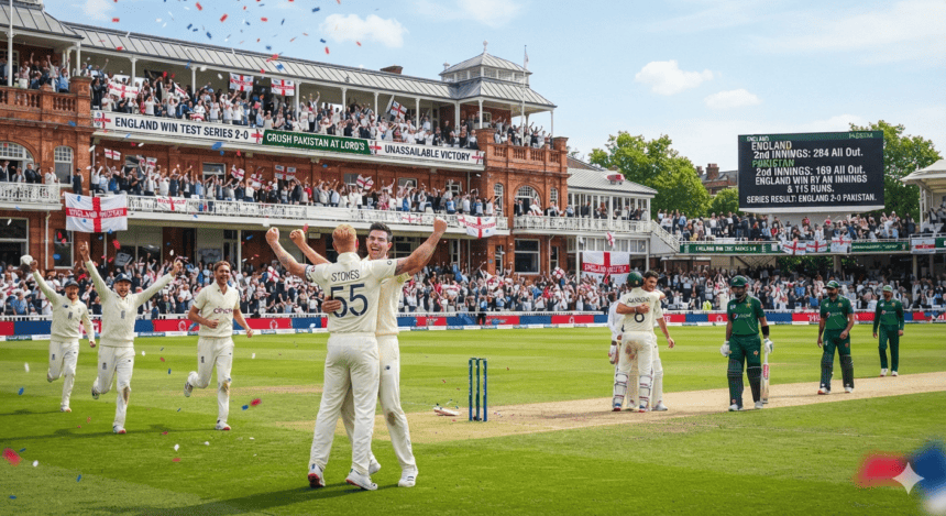 England routs Pakistan at Lord’s to clinch Test series