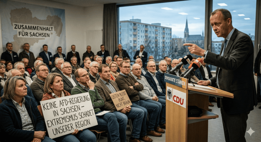 Merz warns far-right AfD coalition would cripple eastern Germany