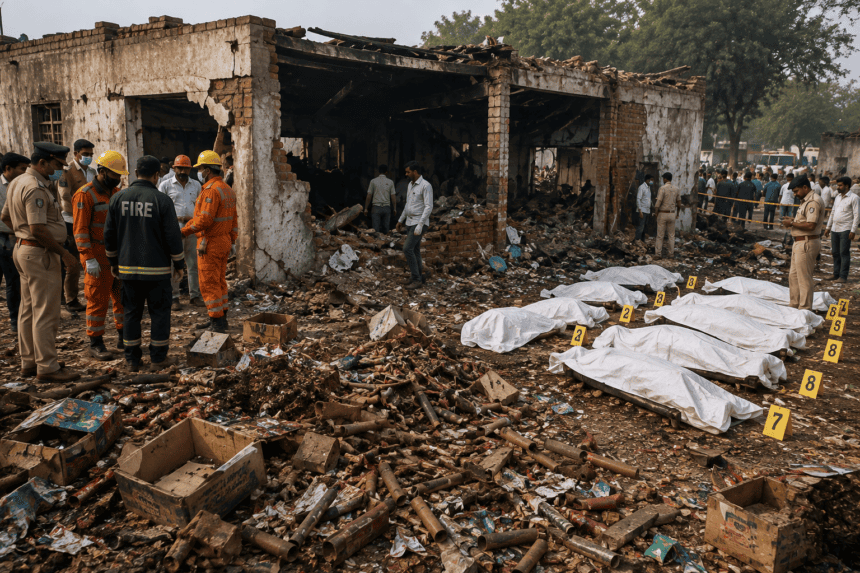 Illegal firecracker unit blast kills eight children in India
