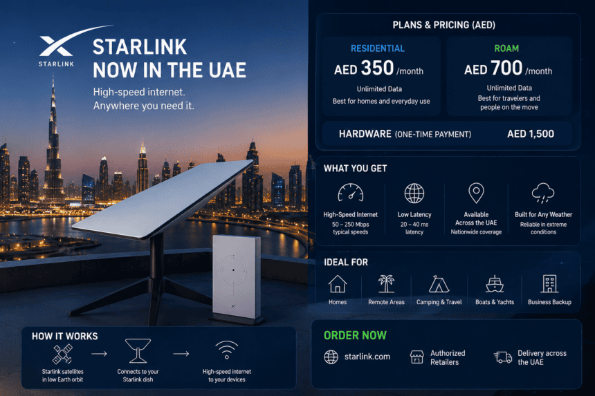 Starlink Goes Live in UAE, Challenging Local Broadband Giants