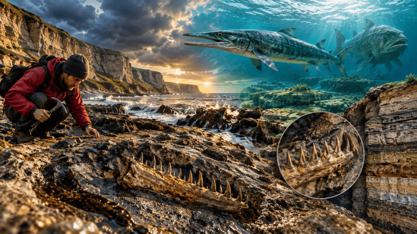 Fossil found on Welsh beach ends 'confusion' over 200-million-year-old fish teeth