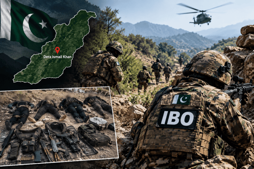 Four militants killed in IBO in Dera Ismail Khan