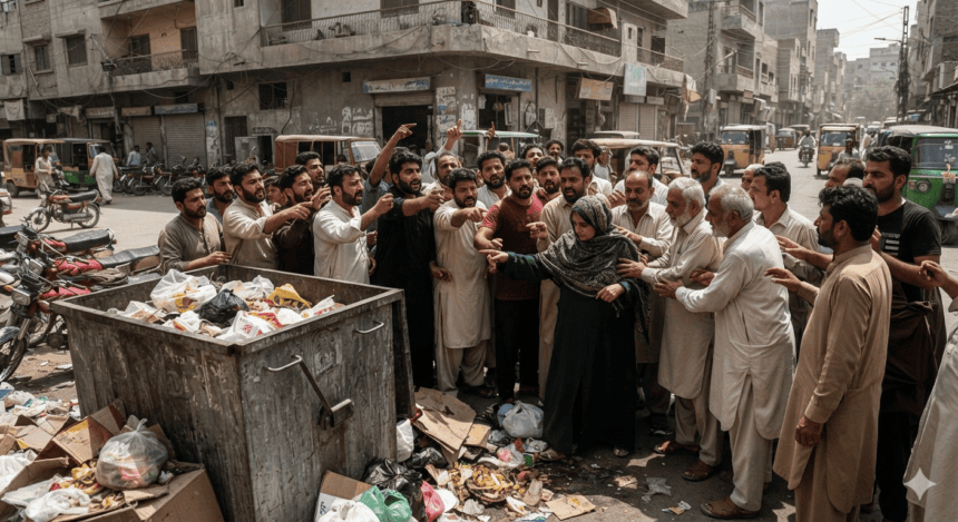Mob attacks woman after child dumped in Karachi garbage heap