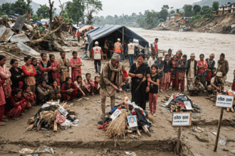 Nepal’s Flood Victims Burn Grass Effigies as Hopes for Recovering Bodies Fade