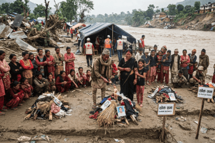 Nepal’s Flood Victims Burn Grass Effigies as Hopes for Recovering Bodies Fade