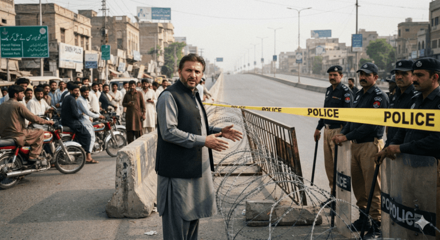 Sohail Afridi demands Sindh government explain Karachi road closures