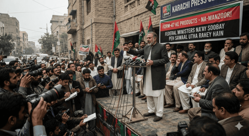 PPP’s Khursheed Shah labels federal ministers ‘products of Form-47’