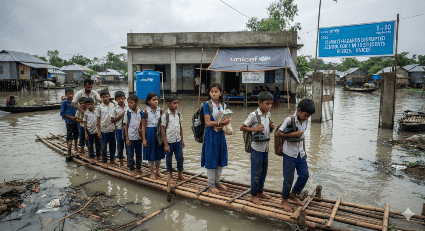 Climate disasters kept 1 in 10 students out of school in 2025