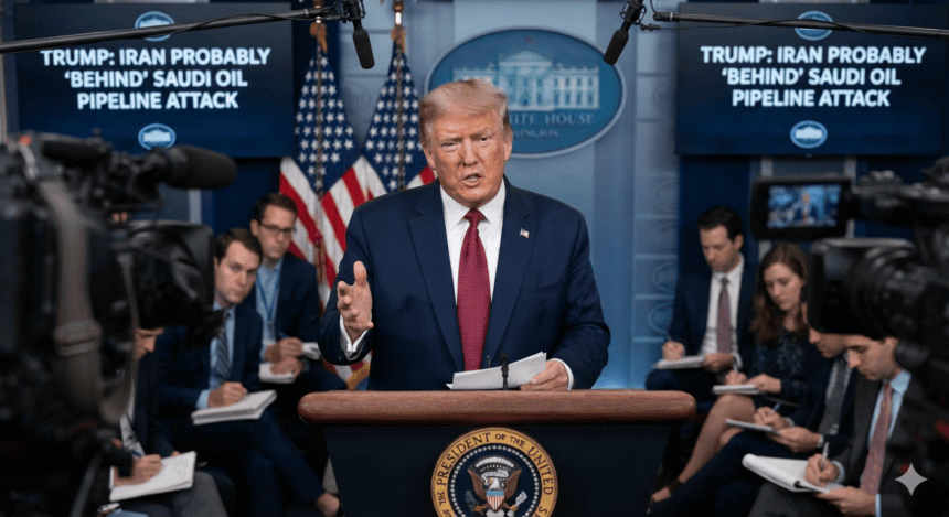 Trump: Iran probably ‘behind’ Saudi oil pipeline attack