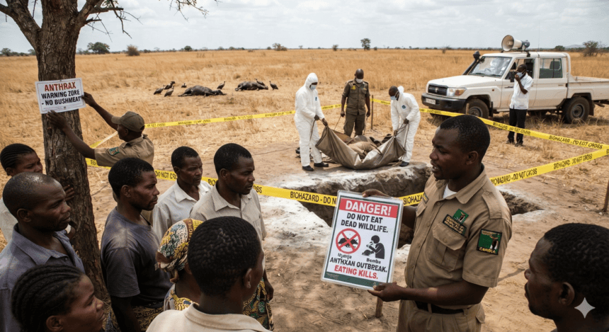 Zambians warned not to eat dead wildlife after anthrax kills dozens of animals