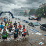 Flash flooding interrupts half-marathon, submerges cars
