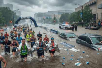 Flash flooding interrupts half-marathon, submerges cars
