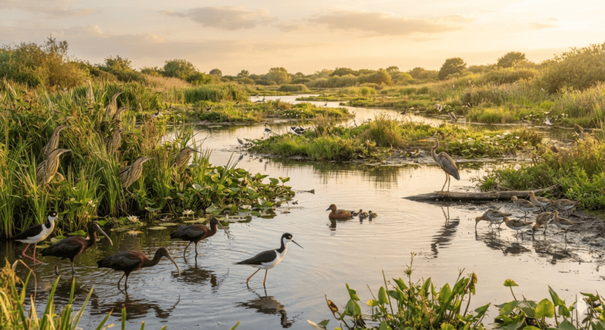 Restored wetland becomes haven for rare birds