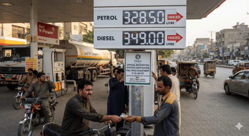 Petrol price, diesel rate hiked further as OGRA issues notification