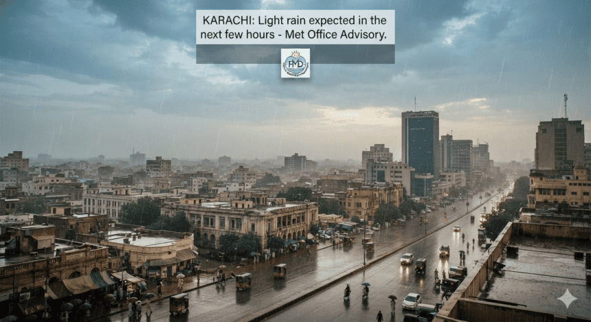 Karachi likely to receive light rain over next few hours: Met Office