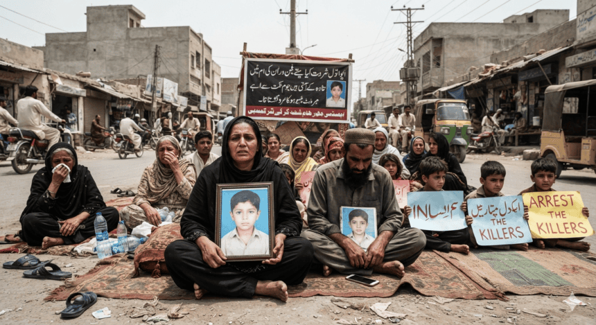 Manghopir child murder: Family protest continues for 8th day, killers still at large