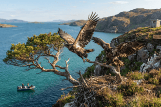 White-tailed eagle chicks fledge for fourth year