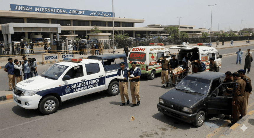 Karachi airport firing: Shaheen Force official martyred, another injured