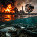 Industrial fire linked to fish and eels' deaths