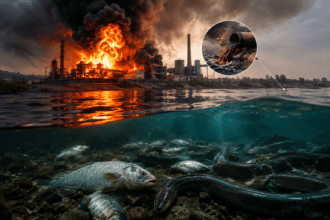 Industrial fire linked to fish and eels' deaths