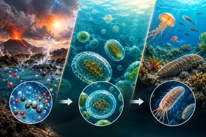 How Did Life Arise? Three Turning Points in Early Evolution