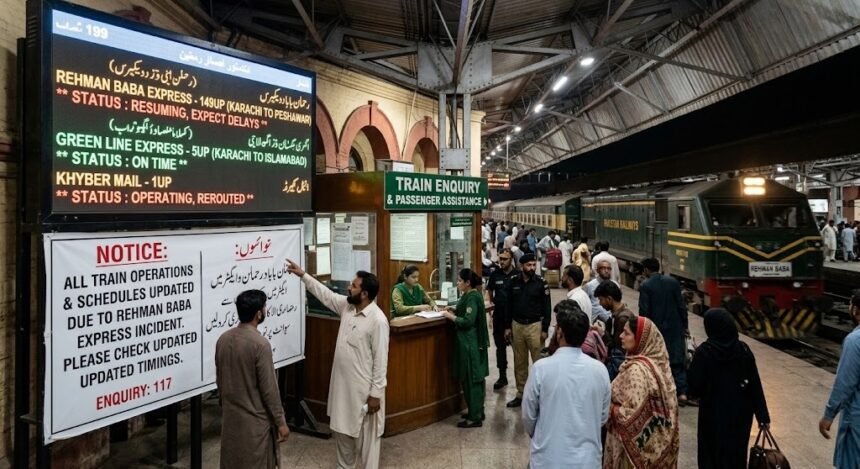 Train schedule updated after Rehman Baba express accident