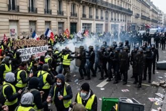 French Protesters Clash with Police During Nationwide Demonstrations
